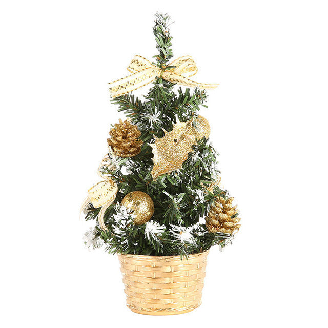 Mini Artificial Christmas Tree Decorations 20cm Family Holiday Decor Set