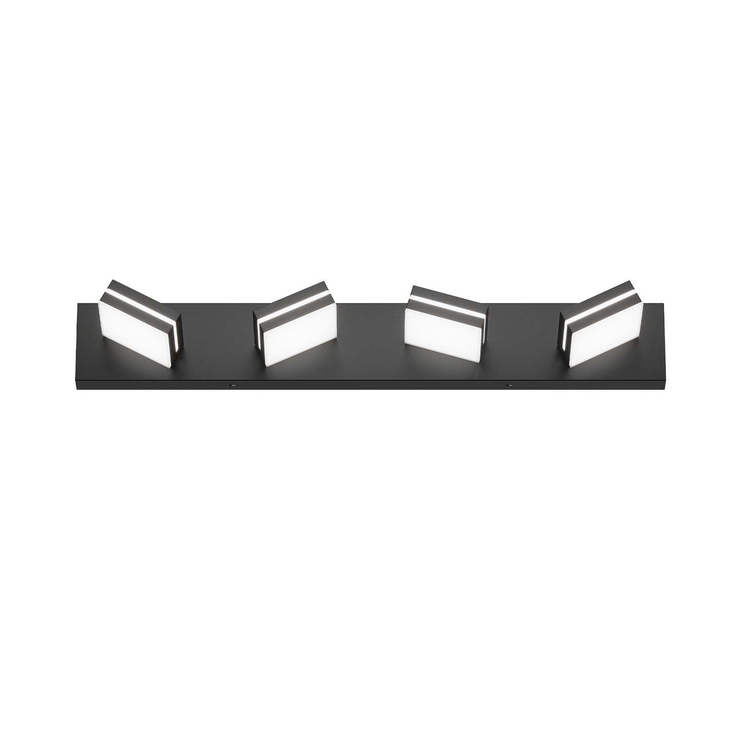 Modern Chrome LED Vanity Light - 4-Light Wall Sconce