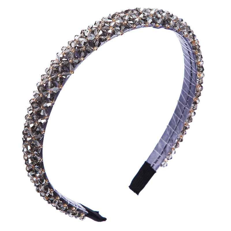 Crystal Beaded Fabric Headband for Women