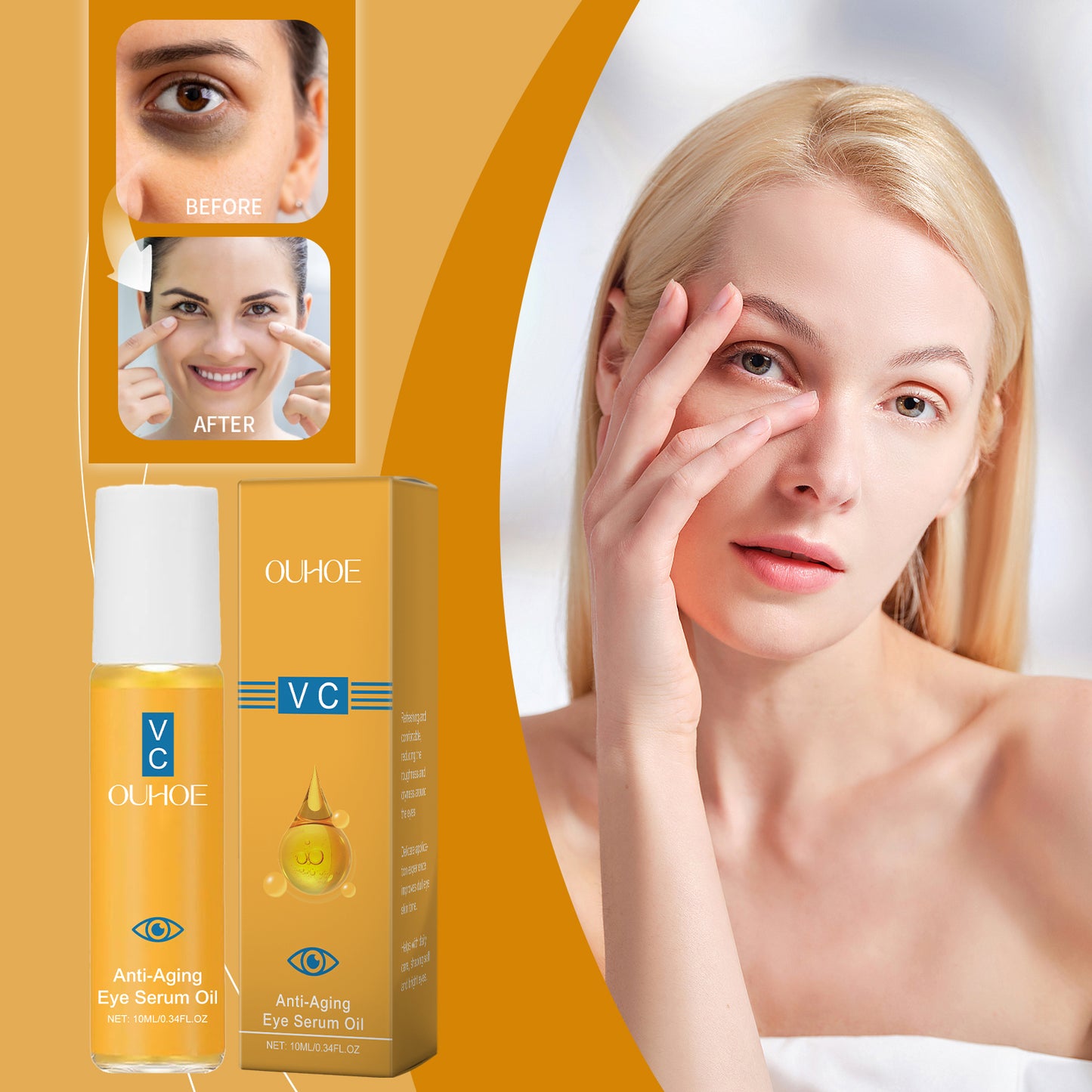 Eye Firming Essence Oil 10ml for Skin Care & Brightening - Nourishing Eye Serum
