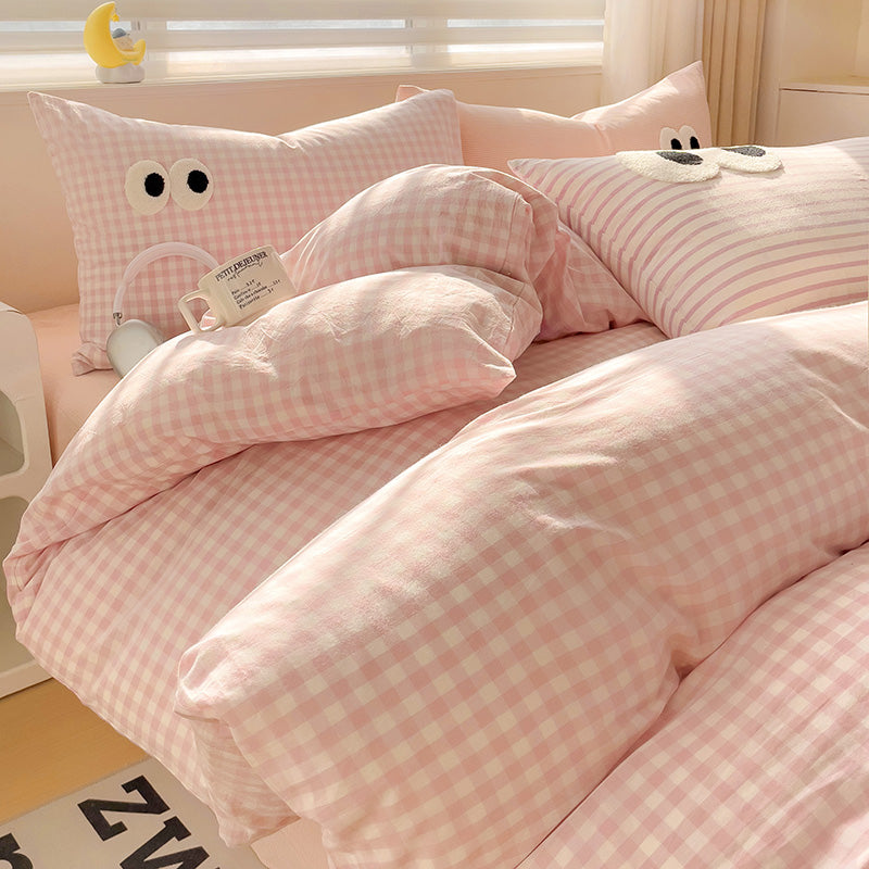 Four-Piece Bedding Set with Duvet Cover and Pillowcases – Multiple Sizes & Patterns