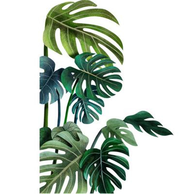 Tropical Plant Turtle Leaf Wall Sticker Home Decor Waterproof Mural