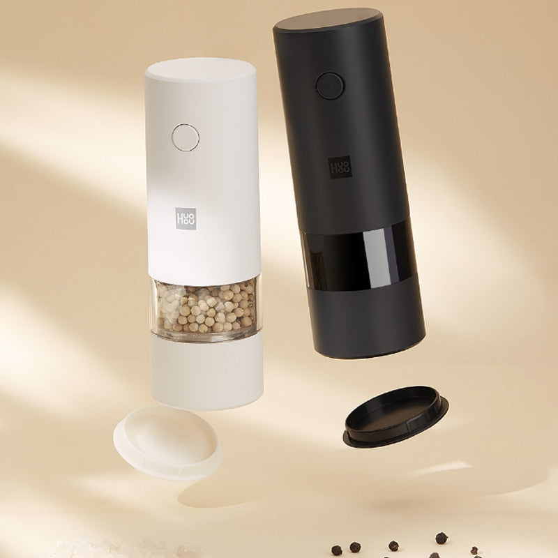 Electric Pepper and Salt Grinder Set - Adjustable Ceramic Seasoning Mill