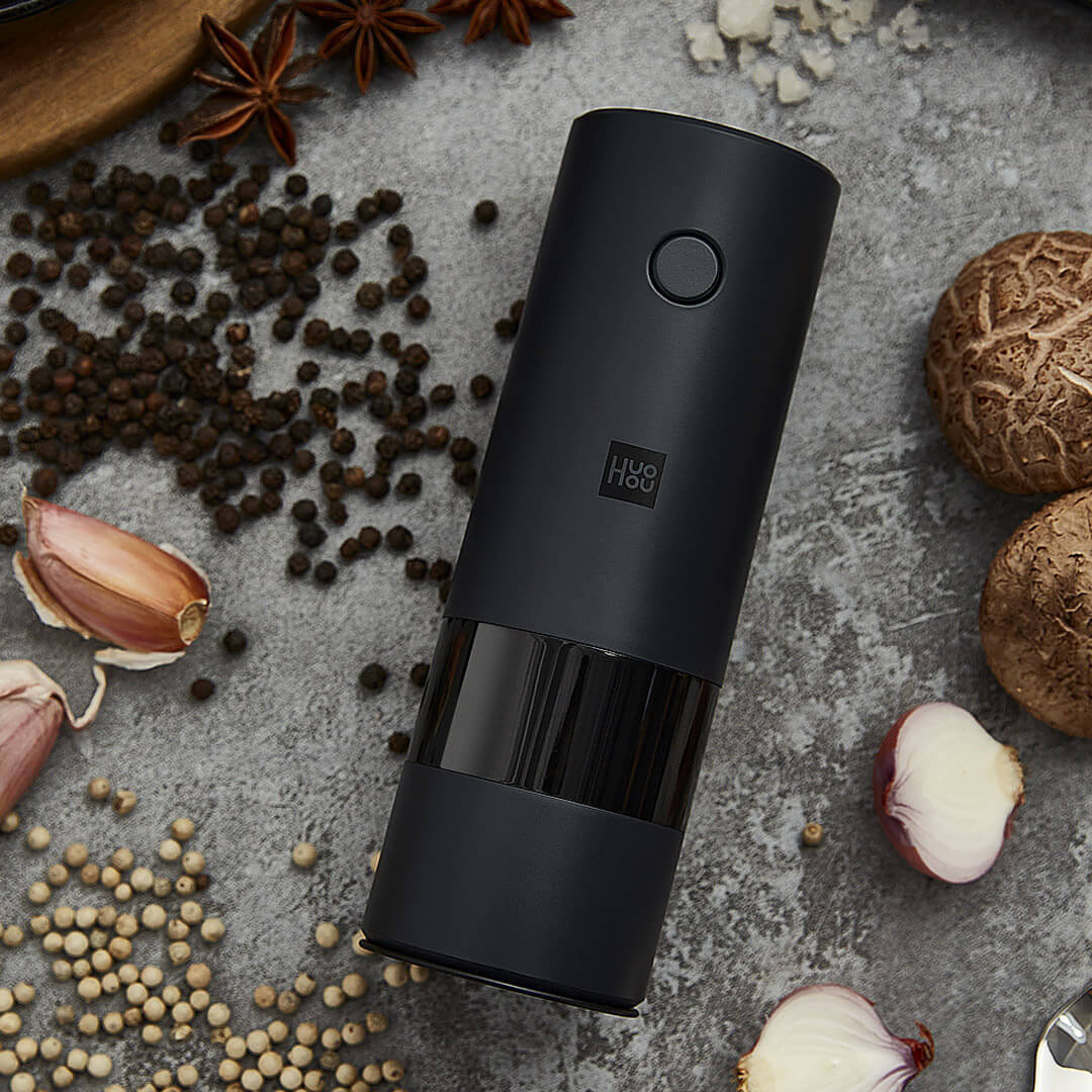 Electric Pepper and Salt Grinder Set - Adjustable Ceramic Seasoning Mill