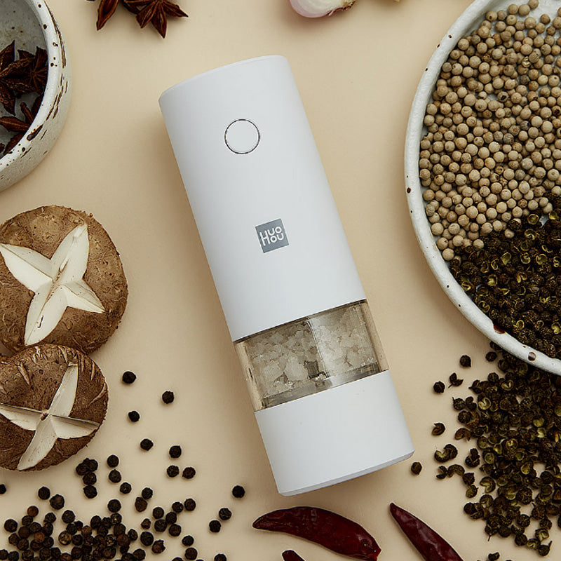 Electric Pepper and Salt Grinder Set - Adjustable Ceramic Seasoning Mill