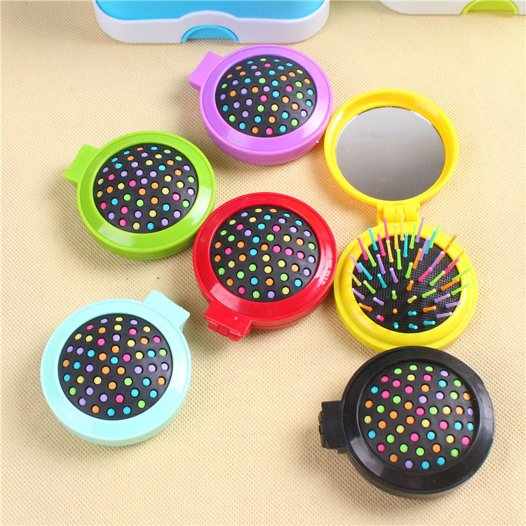Folding Airbag Massage Comb for Hairdressing and Hair Weaving - Plastic, Multi-Color