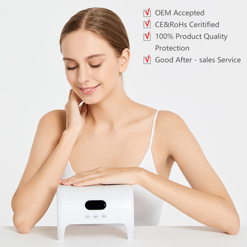 30W Smart UV Nail Lamp - Quick Drying Gel Polish Curing Machine, White