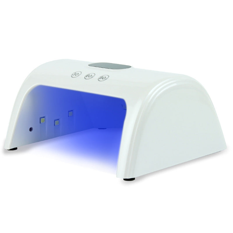 30W Smart UV Nail Lamp - Quick Drying Gel Polish Curing Machine, White