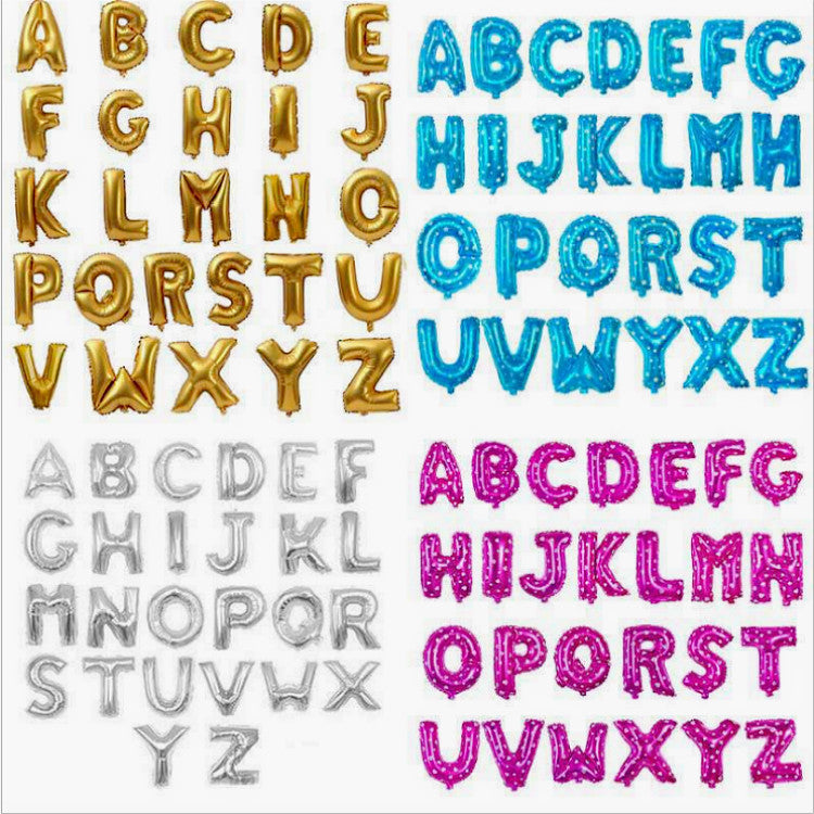 16-Inch Alphabet Aluminum Balloon for Birthday Party Decorations