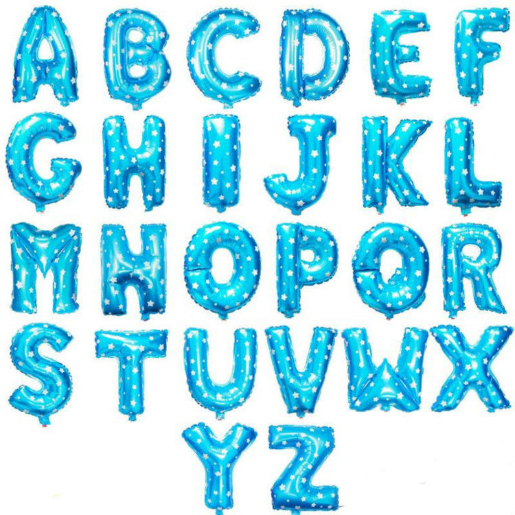 16-Inch Alphabet Aluminum Balloon for Birthday Party Decorations