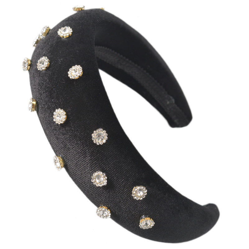 Diamond-Studded Flannel Headband