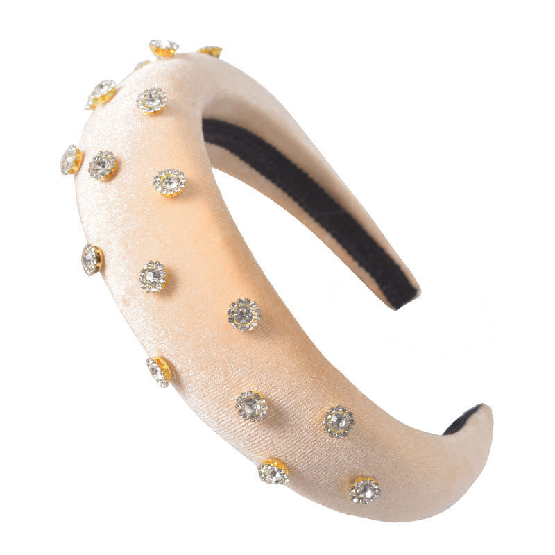 Diamond-Studded Flannel Headband