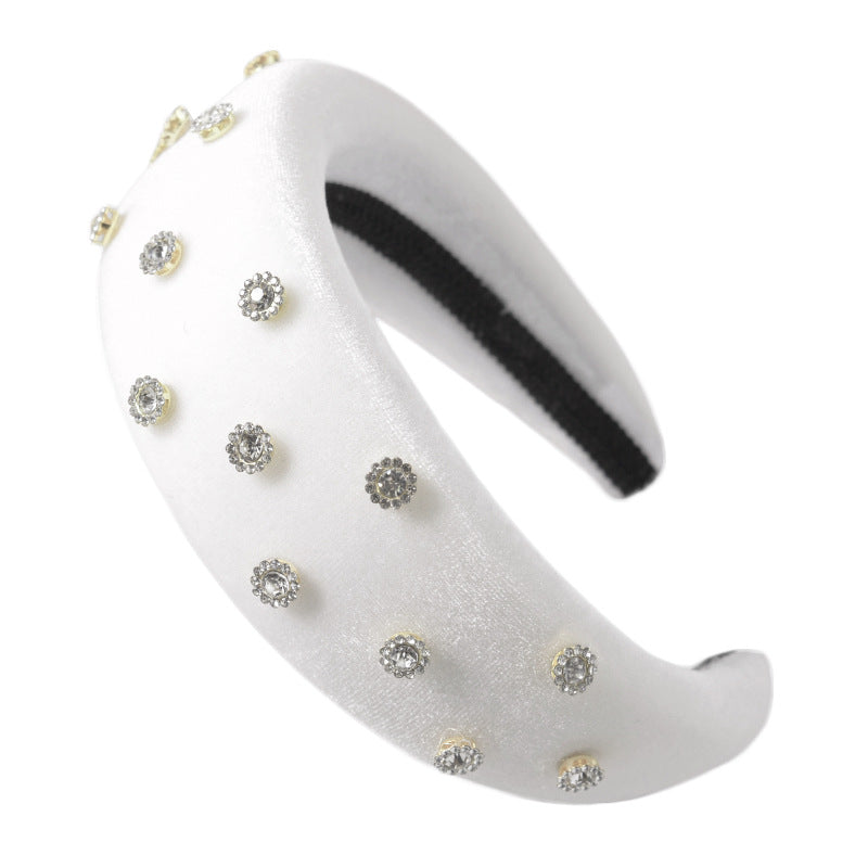 Diamond-Studded Flannel Headband
