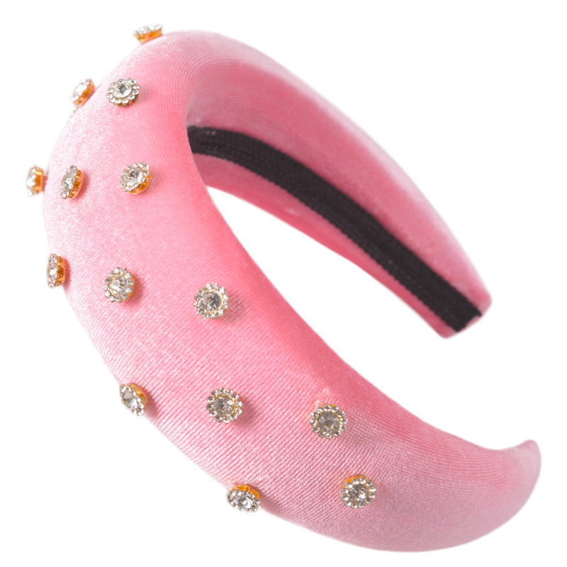 Diamond-Studded Flannel Headband