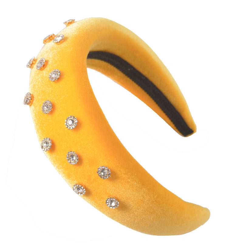 Diamond-Studded Flannel Headband