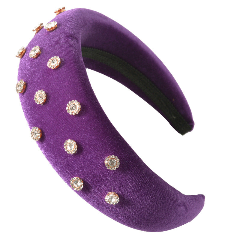 Diamond-Studded Flannel Headband