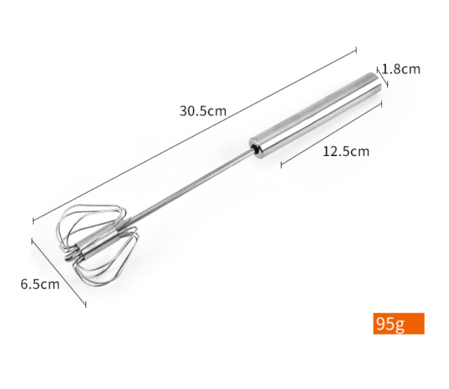 Stainless Steel Egg Beater Handheld Kitchen Tool - Semi Automatic, Easy to Use
