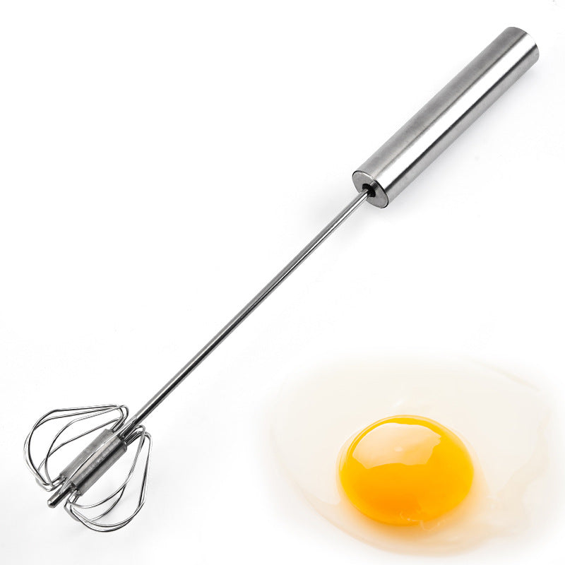 Stainless Steel Egg Beater Handheld Kitchen Tool - Semi Automatic, Easy to Use