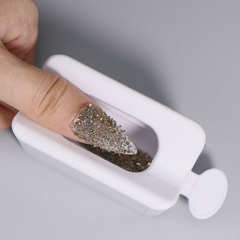 Manicure Powder Recycling Box with Dual Trays - Nail Art & Dipping Powder Tool