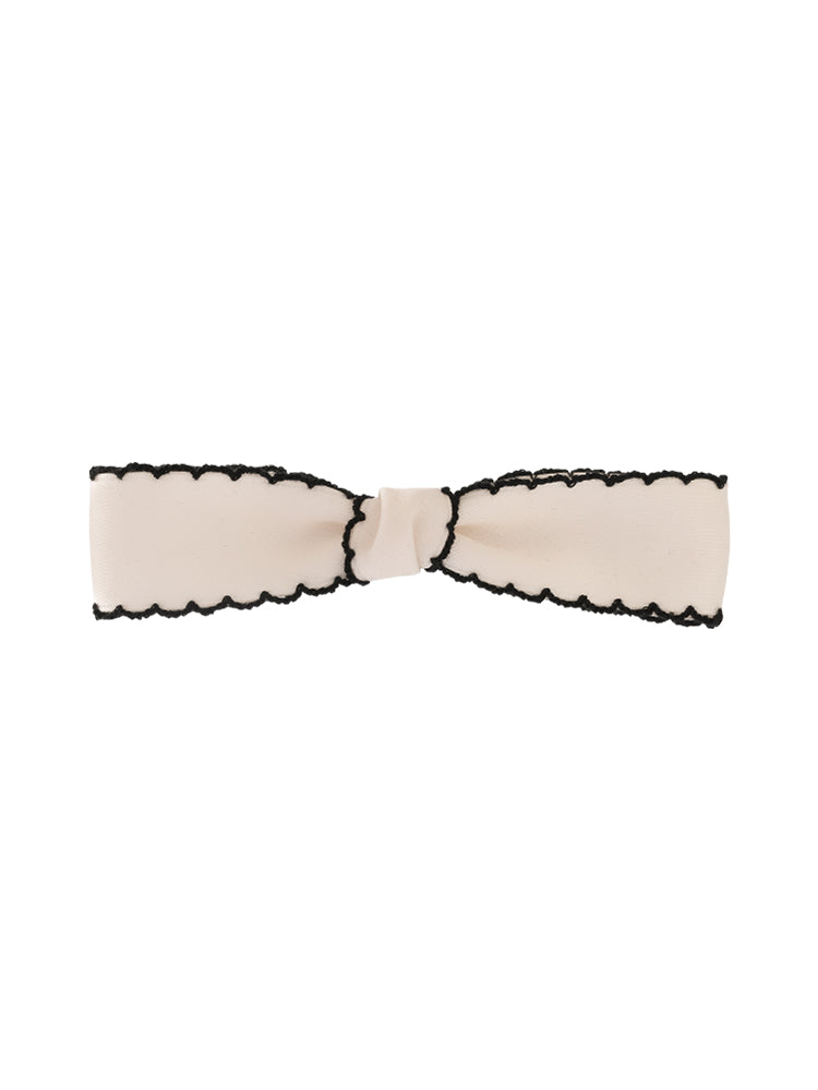 Simple Bow Hairpin Hair Accessory - Handmade Cloth Style for Women