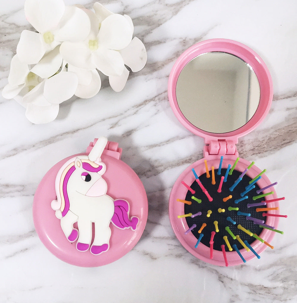 Unicorn Cartoon Animal Pattern Plastic Comb for Hair & Pet Grooming