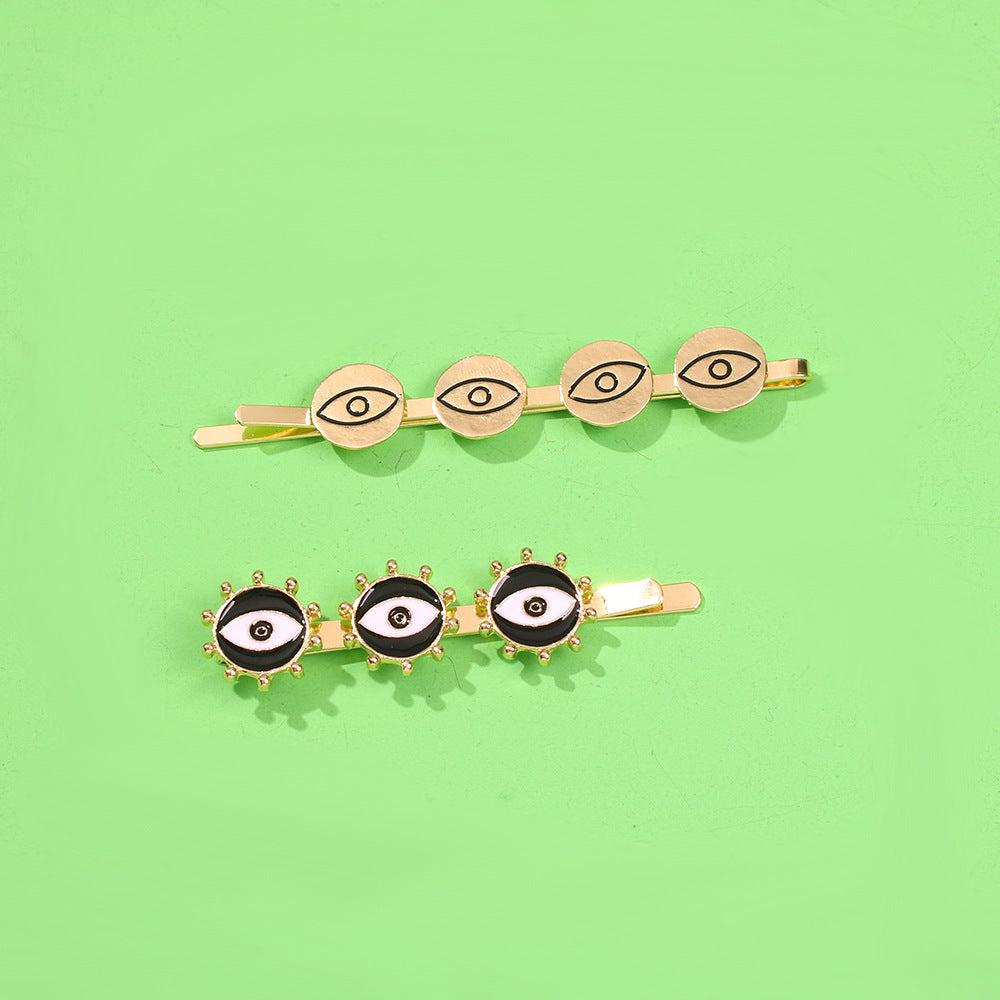 Fashion Hairpin Hair Accessory with Alloy Drop Oil Design for Women