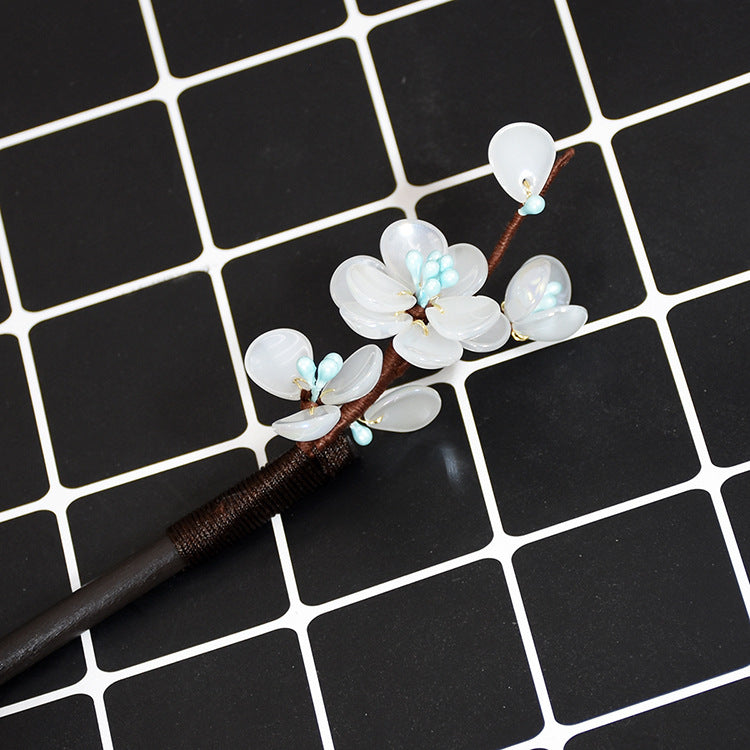 Wooden Plum Hairpin Hanfu Hair Accessory