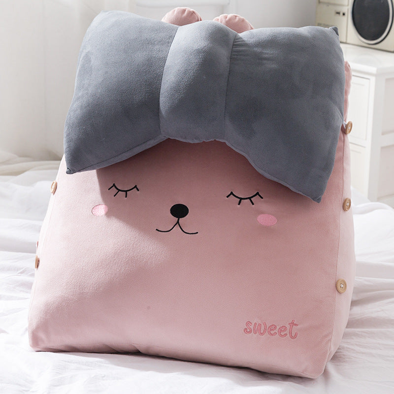Dinosaur Plush Sofa Bed Cushion - Removable Washable Back Pillow for Home & Lounge
