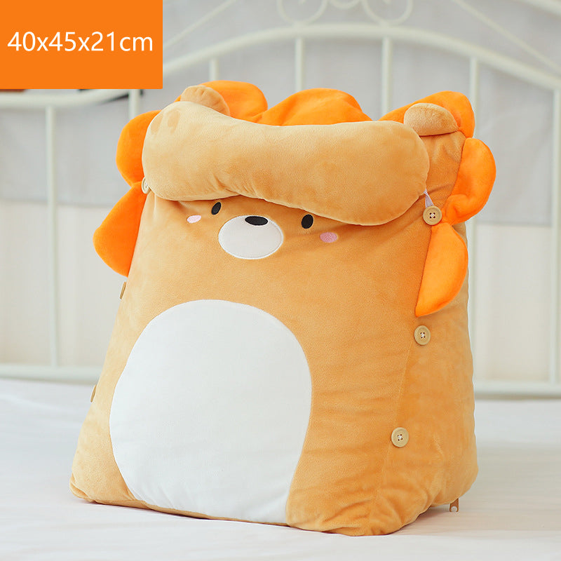 Dinosaur Plush Sofa Bed Cushion - Removable Washable Back Pillow for Home & Lounge