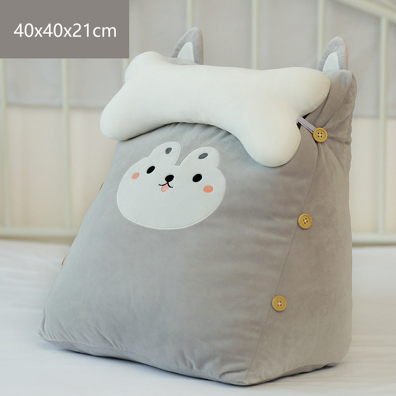 Dinosaur Plush Sofa Bed Cushion - Removable Washable Back Pillow for Home & Lounge
