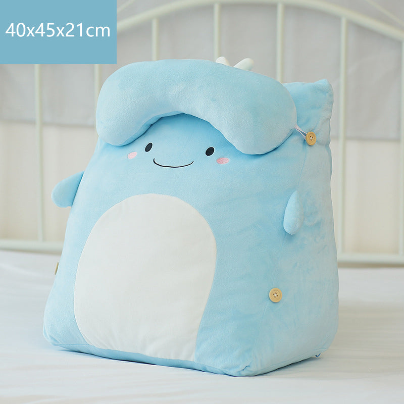 Dinosaur Plush Sofa Bed Cushion - Removable Washable Back Pillow for Home & Lounge