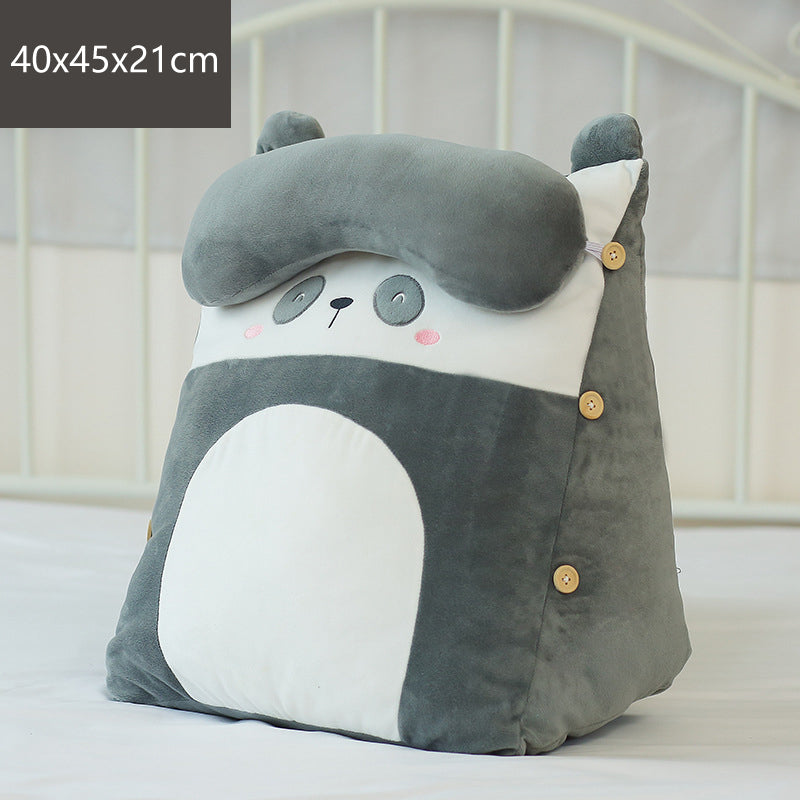 Dinosaur Plush Sofa Bed Cushion - Removable Washable Back Pillow for Home & Lounge