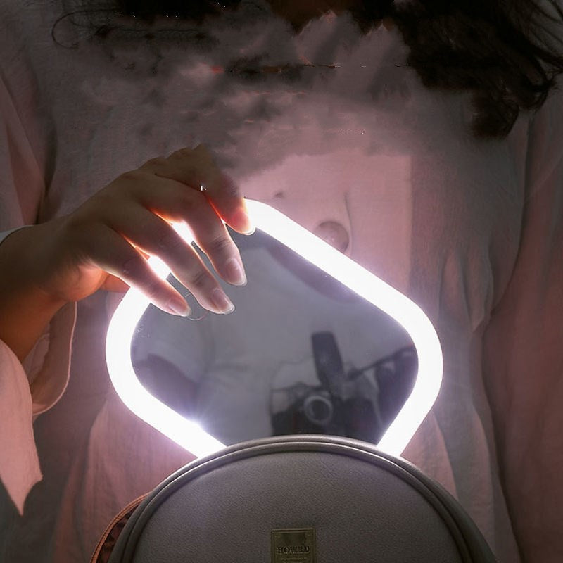 Desktop Makeup Mirror with LED Fill Light and Touch Control