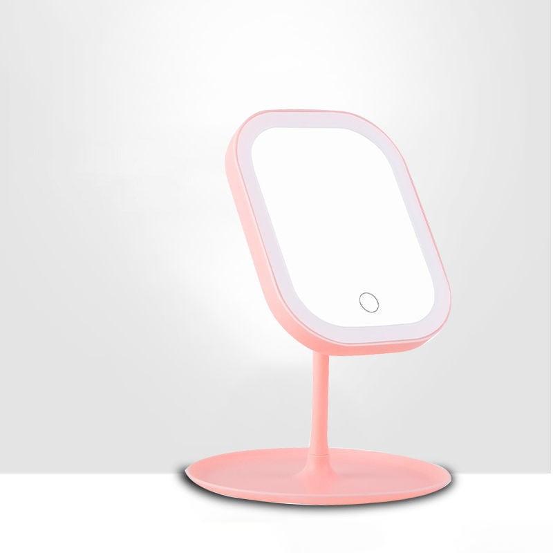 Desktop Makeup Mirror with LED Fill Light and Touch Control