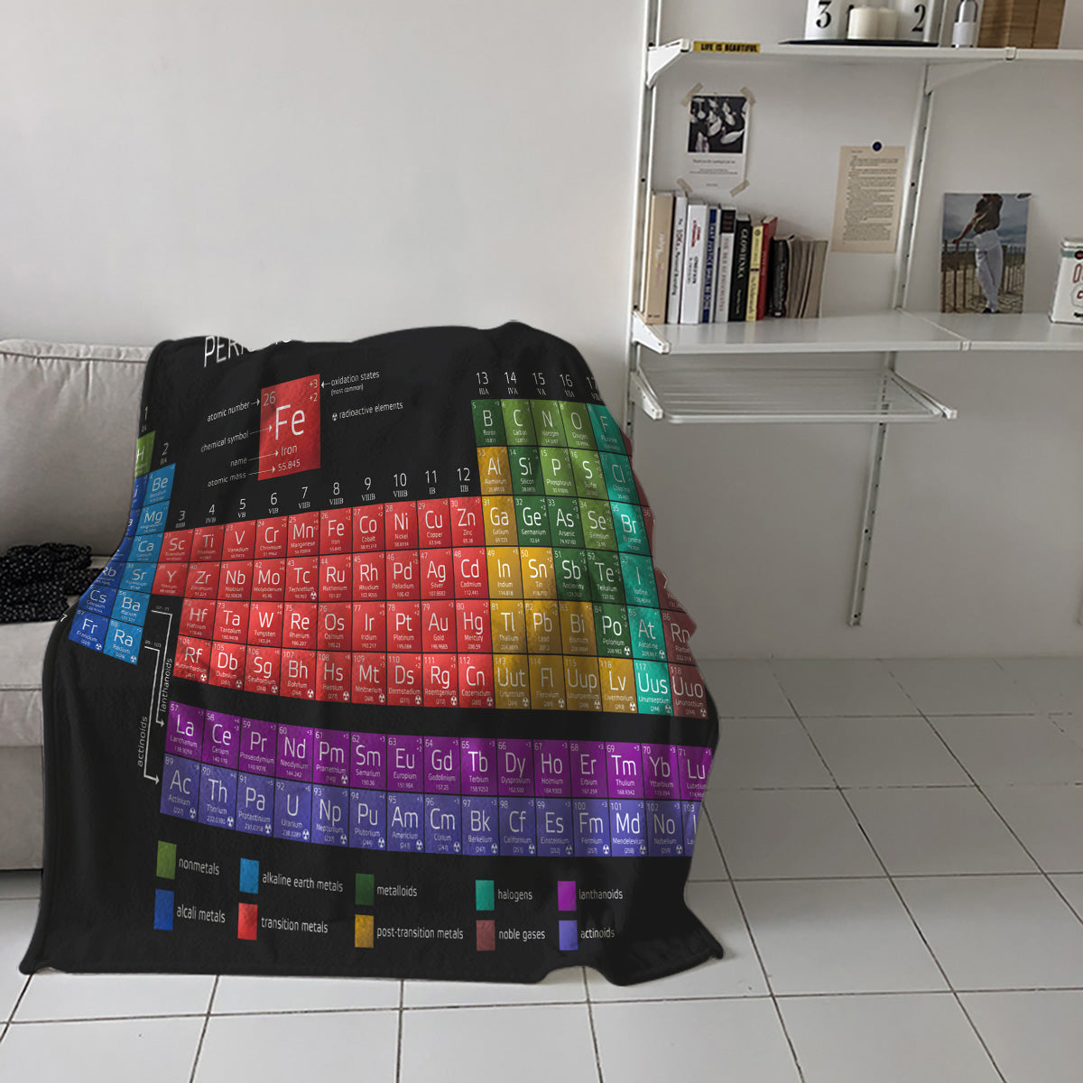 Flannel Nap Blanket for Office & Air Conditioning, 150x200 Black