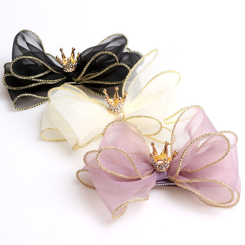 Organza Crown Hairpin Clip for Children