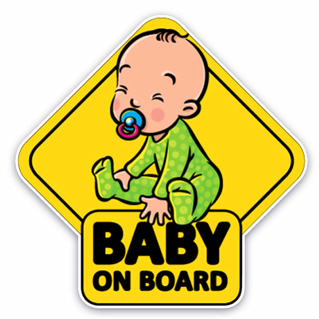 Reflective Warning Car Sticker for Baby Safety - Color D