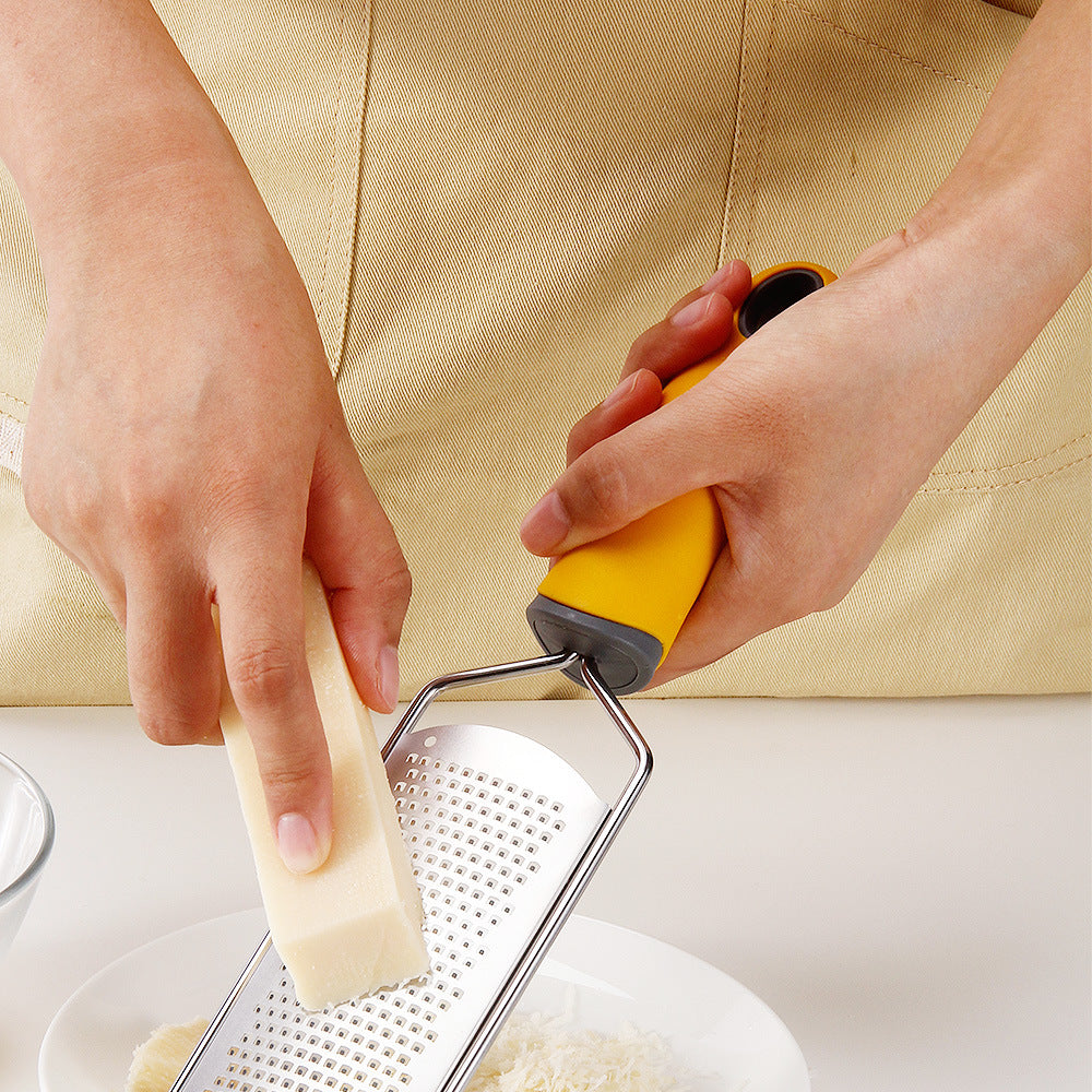Stainless Steel Cheese Grater with Non-Slip Handle - Kitchen Utensil Tool
