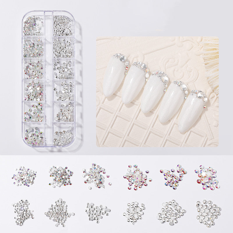 Diamond Rhinestone Butterfly Nail Stickers Set - Pearl & Shell Pieces for Nail Art