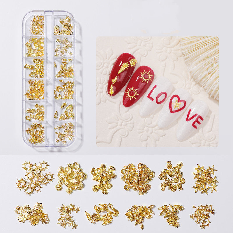 Diamond Rhinestone Butterfly Nail Stickers Set - Pearl & Shell Pieces for Nail Art