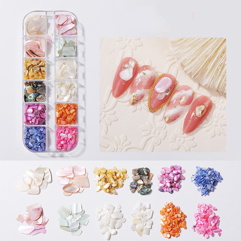 Diamond Rhinestone Butterfly Nail Stickers Set - Pearl & Shell Pieces for Nail Art