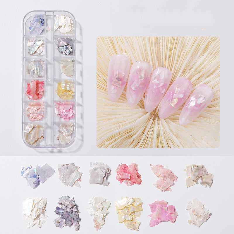 Diamond Rhinestone Butterfly Nail Stickers Set - Pearl & Shell Pieces for Nail Art