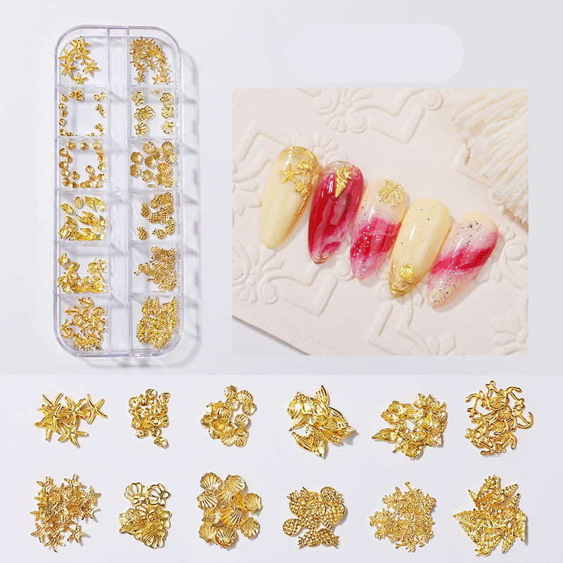 Diamond Rhinestone Butterfly Nail Stickers Set - Pearl & Shell Pieces for Nail Art