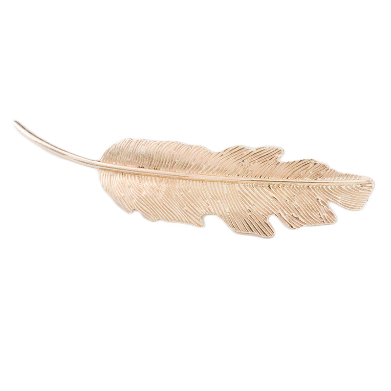 Feather Hairpin Antique Clip Headdress Retro Leaf Side Clip
