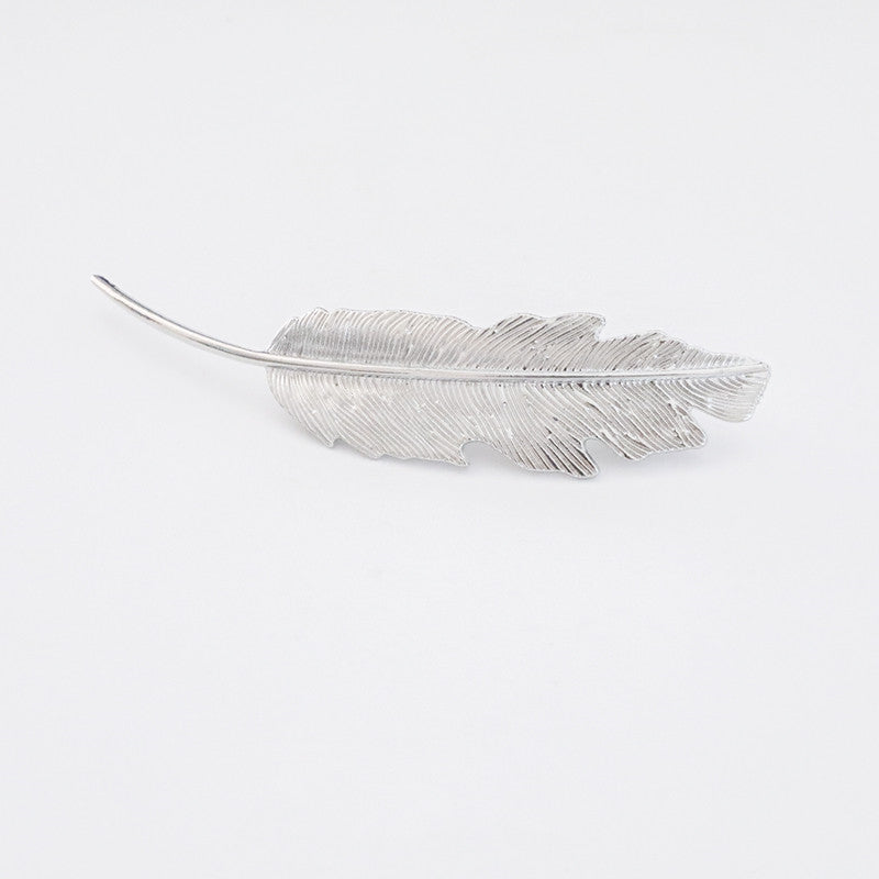 Feather Hairpin Antique Clip Headdress Retro Leaf Side Clip