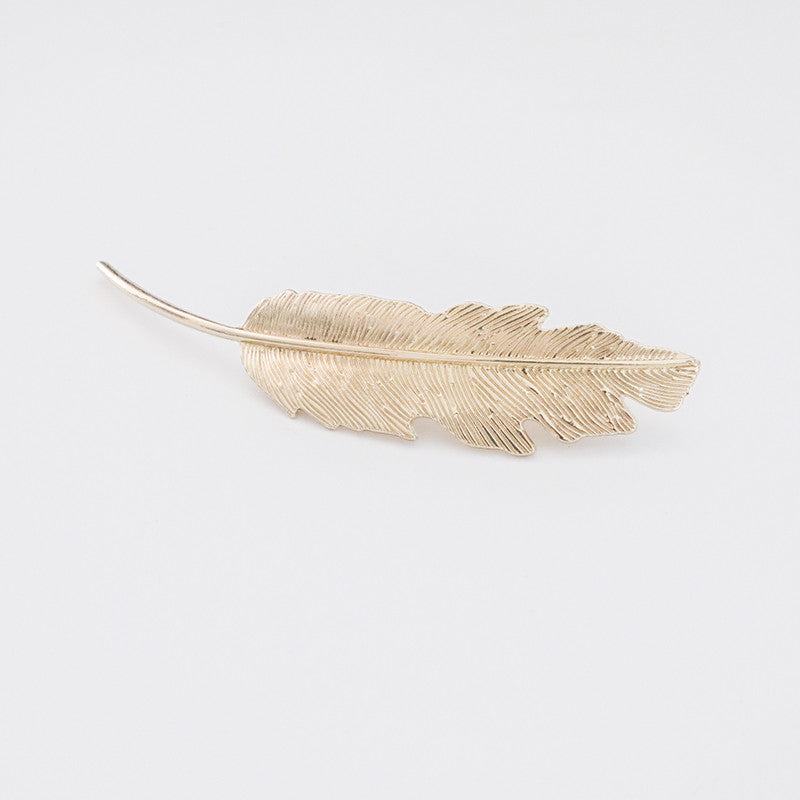 Feather Hairpin Antique Clip Headdress Retro Leaf Side Clip