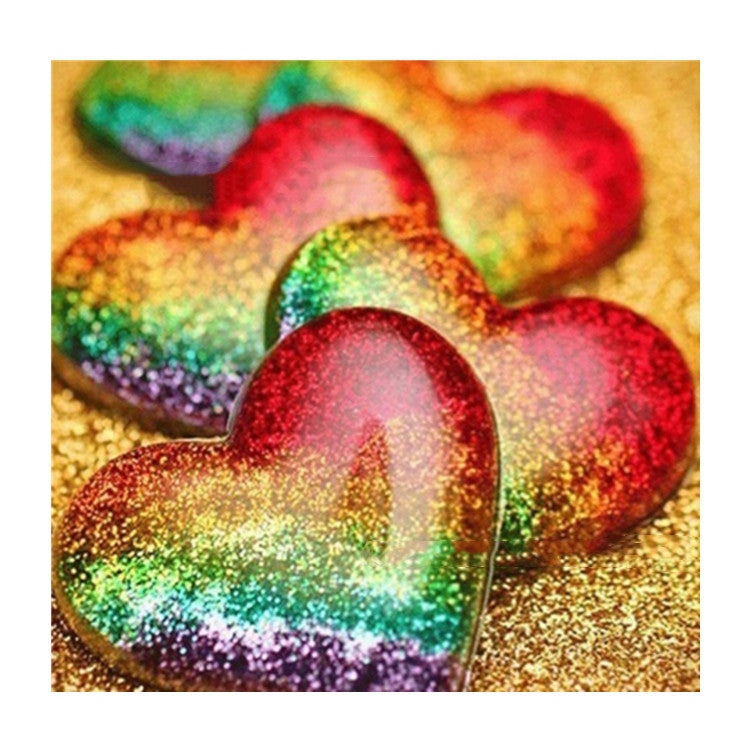 DIY Creative Peach Heart Diamond Embroidery Kit - Home & Garden Crafts
