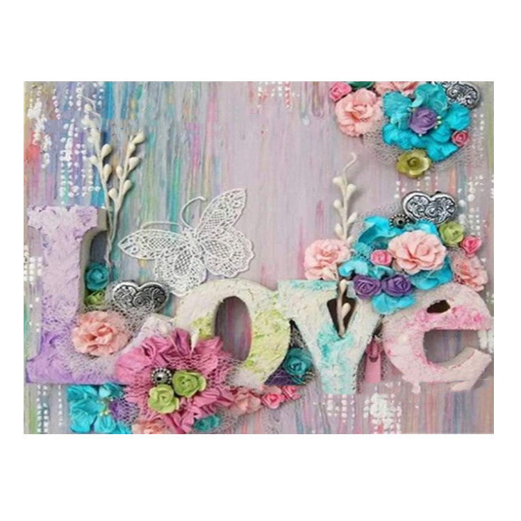 DIY Creative Peach Heart Diamond Embroidery Kit - Home & Garden Crafts