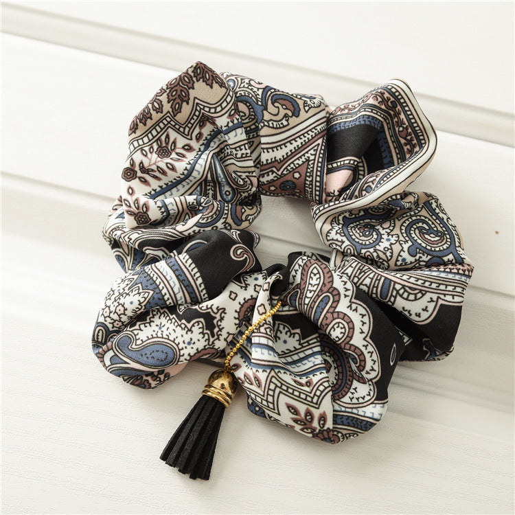 Retro Bohemian Ethnic Style Hair Tie with Tassel Pendant