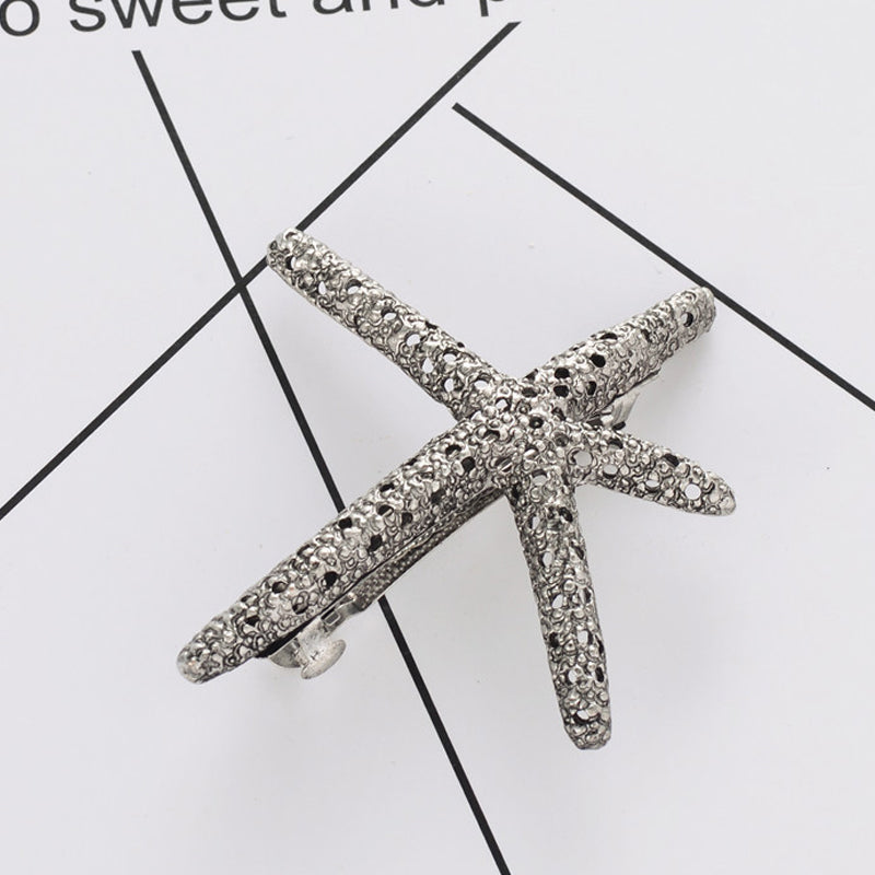 Retro Starfish Pearl Metal Hairpin Set - Women's Hair Accessories